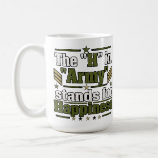 H in Army steht für Glück V.2 Kaffeetasse