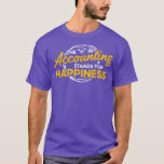 H in der Buchführung steht für glückliche Buchhalt T-Shirt<br><div class="desc">H in der Buchhaltung steht für die Bilanzierung von Glücksspielkonten .</div>