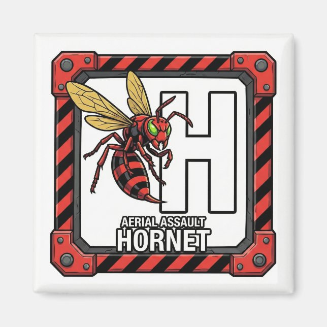 H is for Hornet – GTA Style ABC Learning Magnet (Vorne)