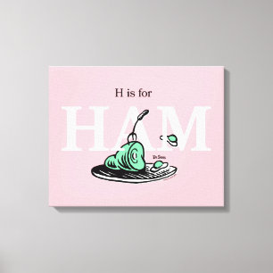 "H ist für HAM"   Alphabet-Design Leinwanddruck