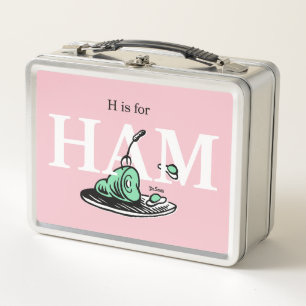 "H ist für HAM" Alphabet-Design Metall Brotdose