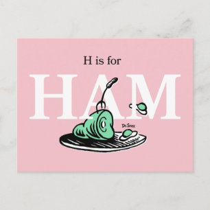 "H ist für HAM" Alphabet-Design Postkarte