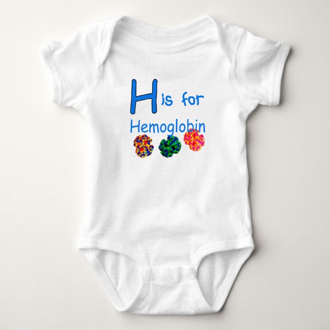 H ist für Hämoglobin Baby Strampler (Vorderseite)