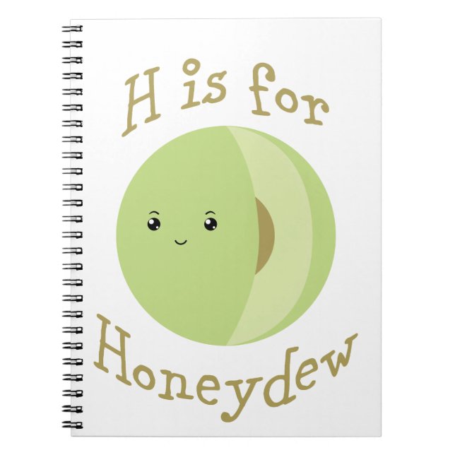 H ist für Honeydew Notizblock (Vorderseite)