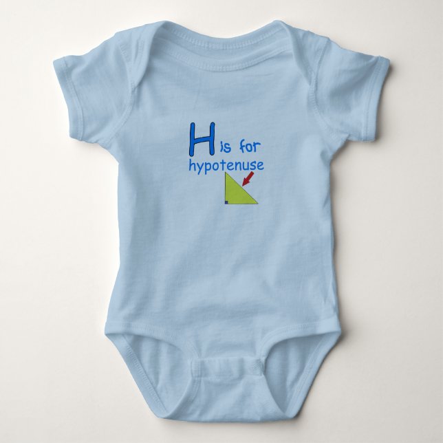 H ist für Hypothenuse Baby Strampler (Vorderseite)