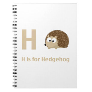 H ist für Igel Notizblock
