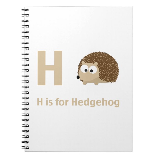 H ist für Igel Notizblock (Vorderseite)