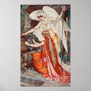 H J Ford Vintag Illustration The Blue Parrot Poster