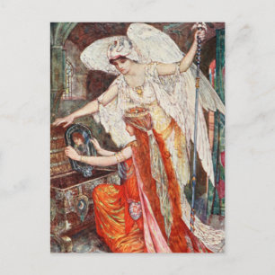 H J Ford Vintage-Illustration Der Blaue Papagei Postkarte