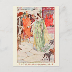 H J Ford Vintage-Illustration Die Prinzessin wählt Postkarte