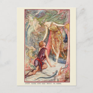 H J Ford Vintage-Illustration Mermaid-Königreich  Postkarte