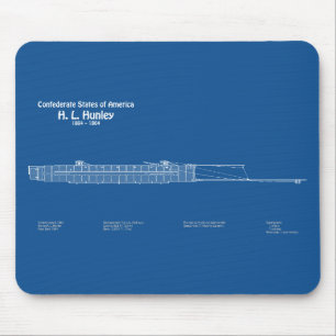 H. L. Hunley - Pläne für Schiffskonzepte ABD Mousepad