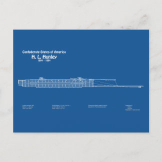 H. L. Hunley - Pläne für Schiffskonzepte ABD Postkarte