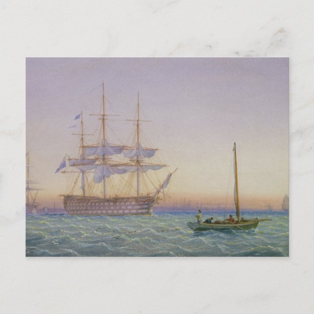 H.M. Frigates am Anker Postkarte (Vorderseite)