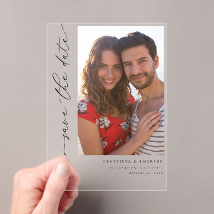 H MOD 2 Einfaches Foto Save the Date Acryleinladungen