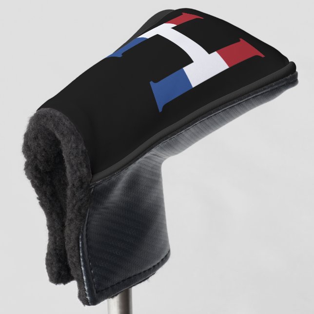H Monogram überlagert sich auf der NLD-Flagge auf  Golf Headcover (3/4 Vorderseite)