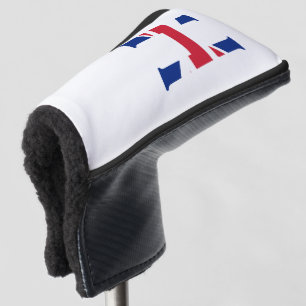 H Monogram überlagert sich auf Union Jack Flag pcc Golf Headcover