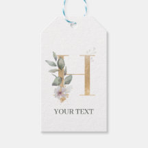 H Monogramm Floral Personalisiert