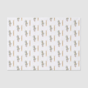 H Monogramm Floral Seidenpapier