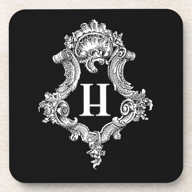 H Monogramm Untersetzer (Vorderseite)