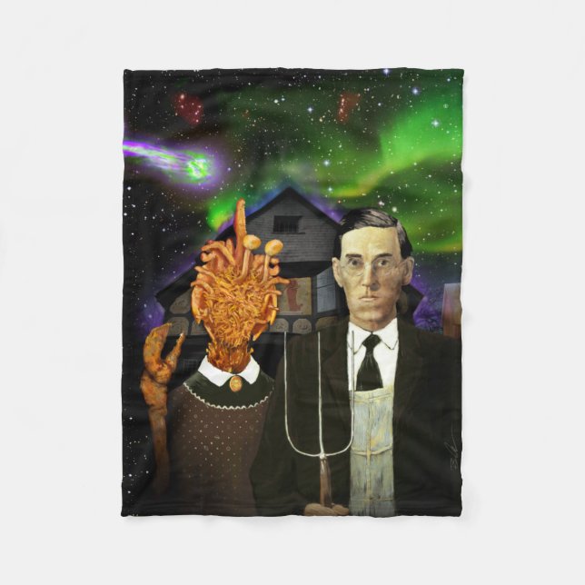 H.P. Lovecraft u. MI-Gehen Lovecraftian gotische Fleecedecke (Vorderseite)