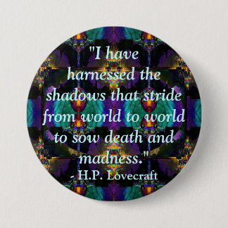 H.P. Lovecraft Zitat-Knopf Button