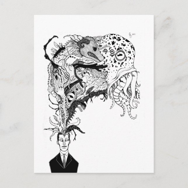 H.P. Monster der Lovecraft Postkarte (Vorderseite)