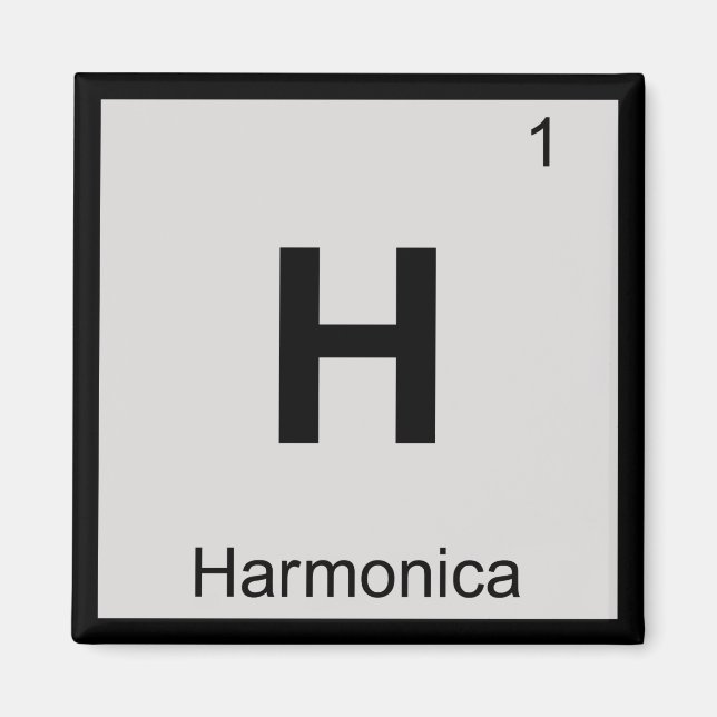 H - Periodischer Tisch der Harmonica Music Chemist Magnet (Vorne)