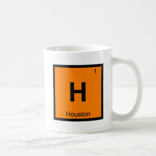 H - Periodisches Tabellensymbol der Houston Texas  Kaffeetasse