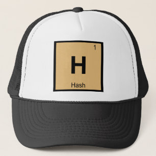 H - Periodisches Tabellensymbol für Hash Chemistry Truckerkappe