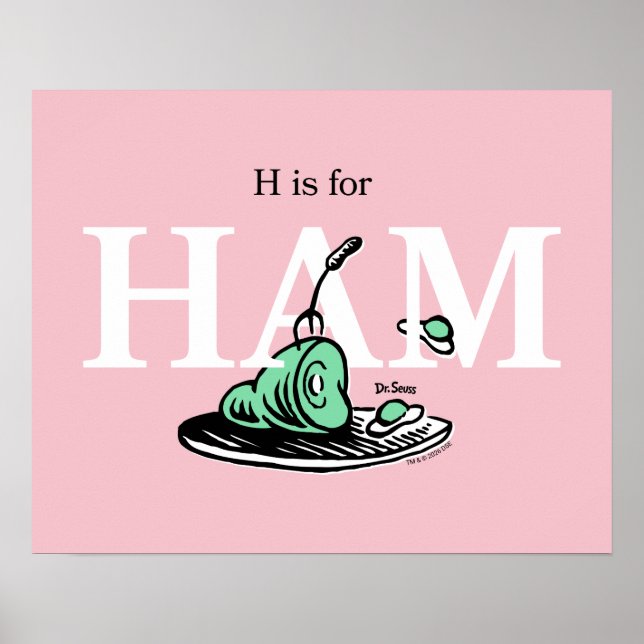 "H steht für HAM" | Alphabet-Design Poster (Vorne)