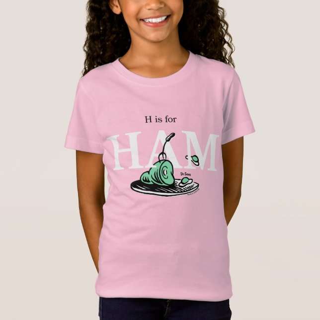 "H steht für HAM" | Alphabet-Design T-Shirt (Vorderseite)