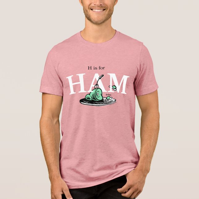 "H steht für HAM" | Alphabet-Design Tri-Blend Shirt (Vorderseite)
