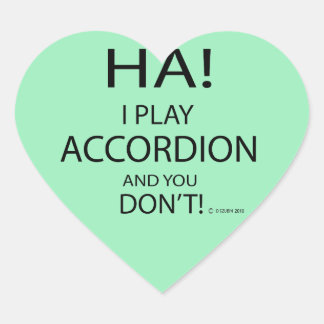 Ha Accordion Heart Sticker