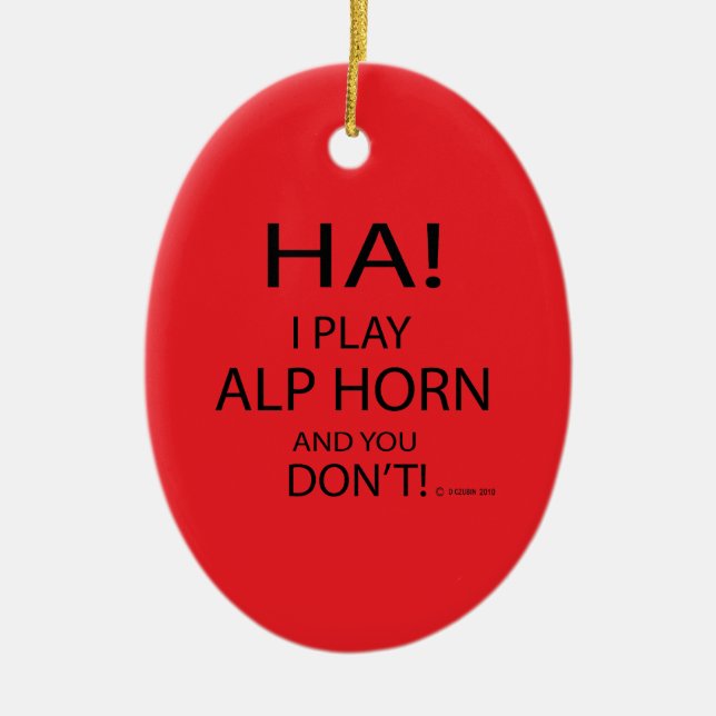 Ha Alphorn Keramik Ornament (Vorne)