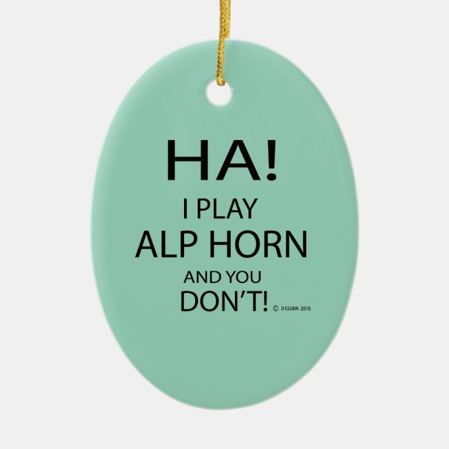 Ha Alphorn Keramik Ornament (Vorne)
