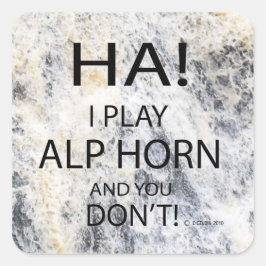 Ha Alphorn Square Sticker