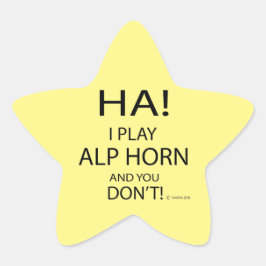 Ha Alphorn Star Sticker