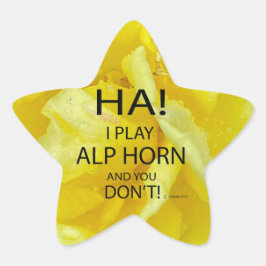 Ha Alphorn Star Sticker