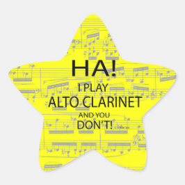 Ha Alto Clarinet Star Sticker