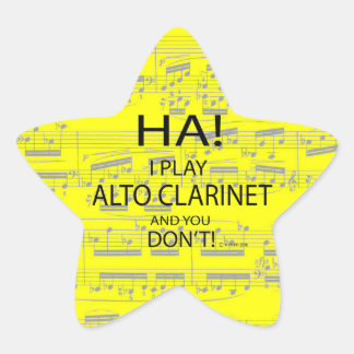 Ha Alto Clarinet Star Sticker