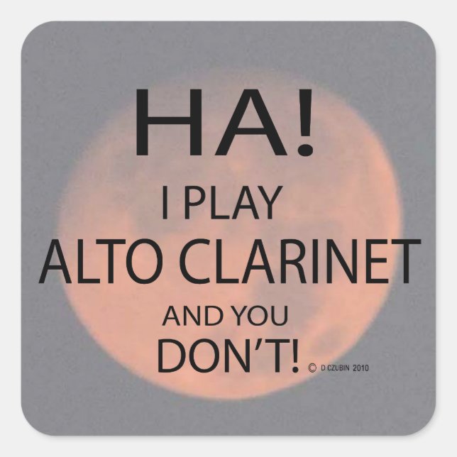 Ha Alto Klarinet Square Sticker (Vorderseite)