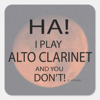 Ha Alto Klarinet Square Sticker
