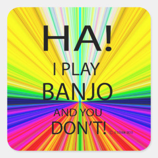 Ha Banjo Square Sticker