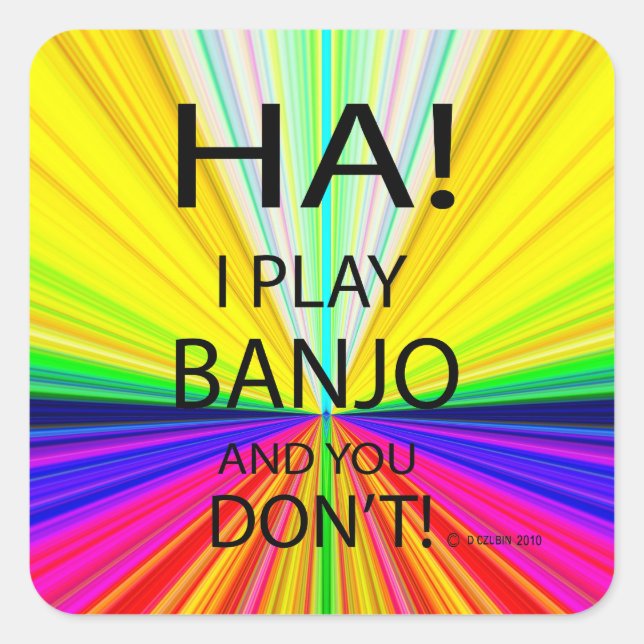 Ha Banjo Square Sticker (Vorderseite)