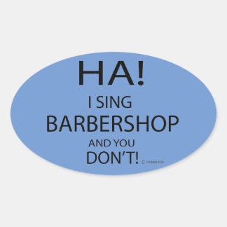 Ha Barbershop Oval Sticker