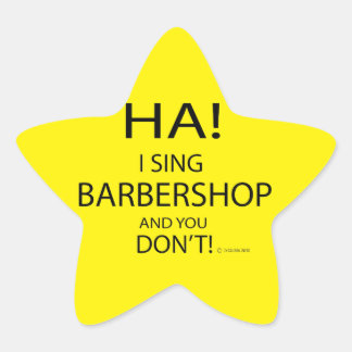 Ha Barbershop Star Sticker