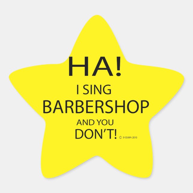 Ha Barbershop Star Sticker (Vorderseite)