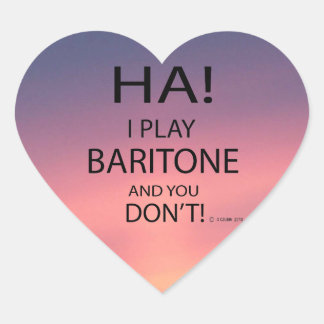 Ha Baritone Heart Sticker