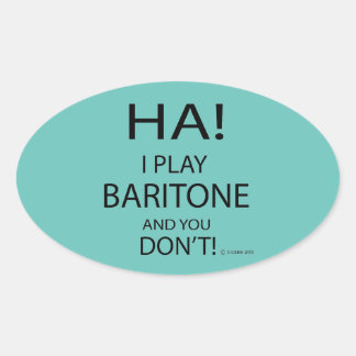 Ha Baritone Oval Sticker